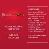 Lindt Lindor milk chocolate bar 38g, UK version