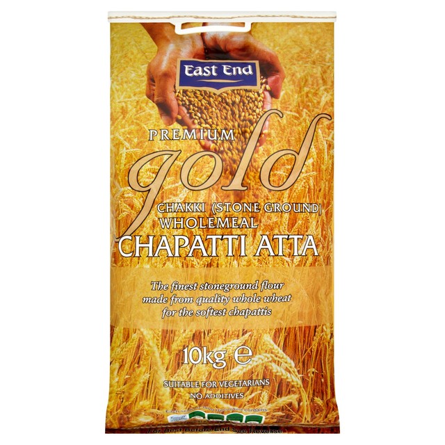 East End Premium Gold Chakki Atta stoneground flour (British brand)