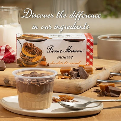 M&S Bonne Maman Chocolate & Caramel Mousse Dessert 2 x 70g- Buy online at McGrocer