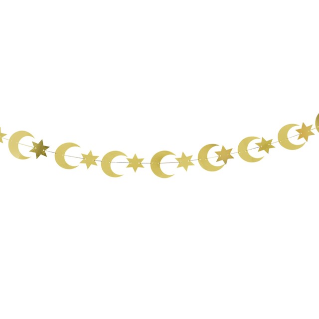 Hootyballoo gold moon and star banner 4m - British product