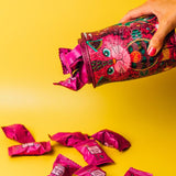 Monty Bojangles Persian Pink Tin Choccy Scoffy Truffles 135g, imported from the UK