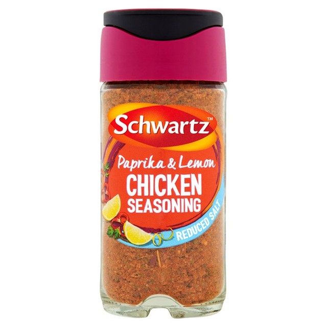 Schwartz Paprika and Lemon Chicken Seasoning Reduced Salt 43g jar (British brand)