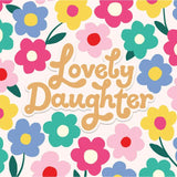 Sainsburys Lovely Daughter Colourful Floral Design Open Birthday Greeting Card
