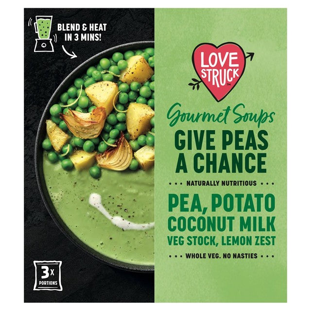 Love Struck frozen pea and potato soup mix - British product