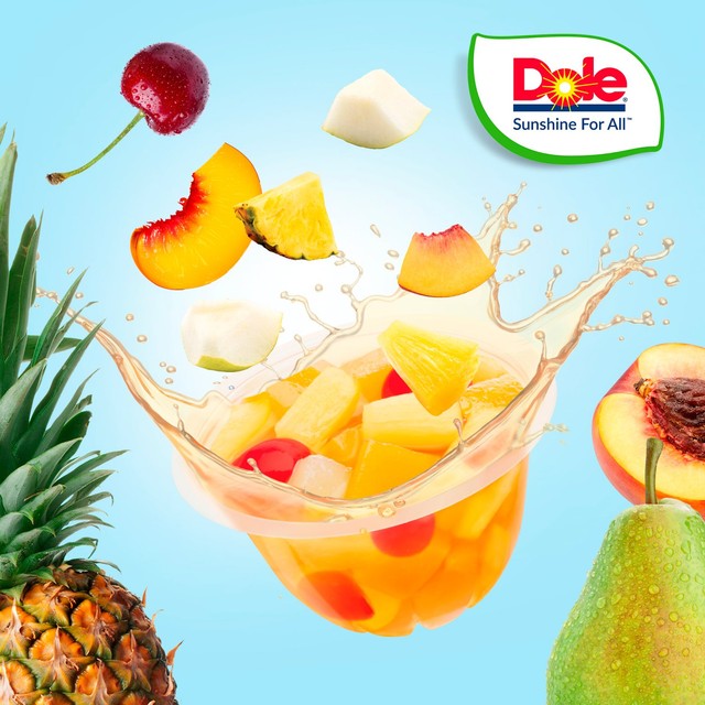 Dole fruit salad with cherry in juice 4x113g - British product