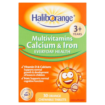 M&S Haliborange Kid's Calcium & Iron Orange Chewable Tablets 30 Tablets- Buy online at McGrocer