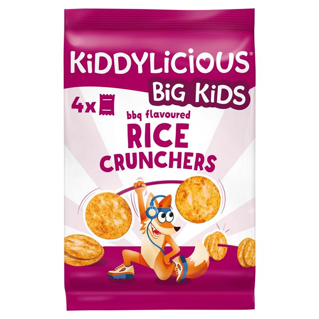 Kiddylicious BBQ Flavoured Rice Crunchers Kids Snacks 4x15g