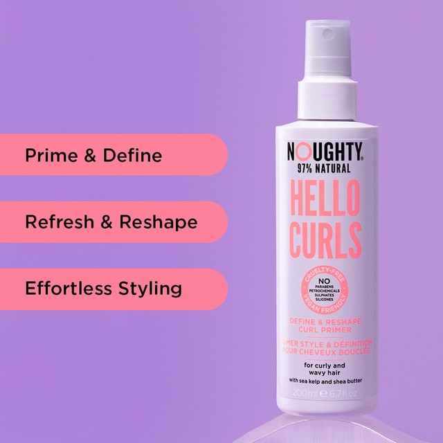 Noughty Hello Curls Curl Primer 200ml, imported from the UK