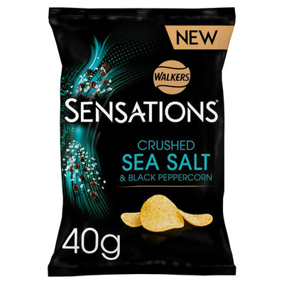Sainsburys Walkers Sensations Salt Black Peppercorn Grab Bag Crisps 40g- Buy online at McGrocer