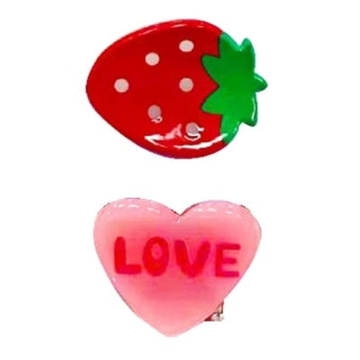 Invisibobble Clipstar Glow Pince à Cheveux Enfant Frutti Strawberry 2 pièces