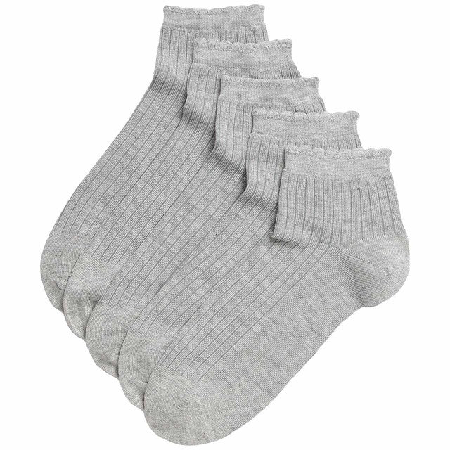 M&S Women's Seamless Socks grey 5-pack size 6-8, imported from the UK