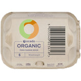 Ocado Organic Free Range Mixed Weight Eggs 6 pack, imported from the UK
