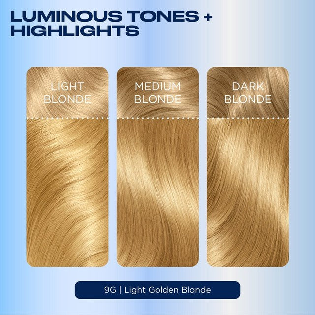 Nice N' Easy light golden blonde hair dye 9G, imported from the UK