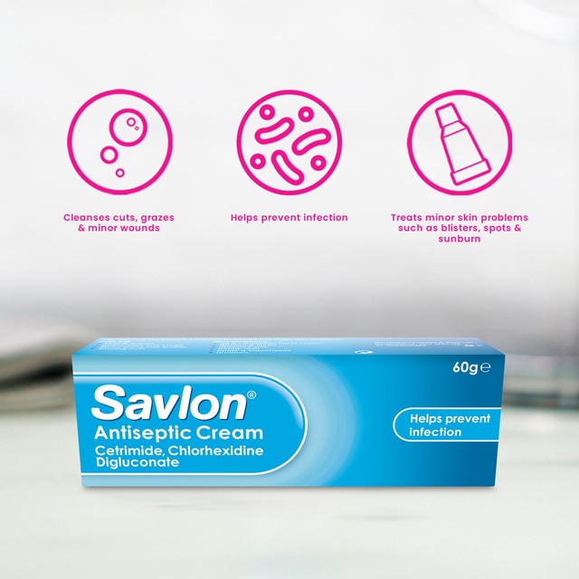 Savlon antiseptic cream 60g tube (British brand)