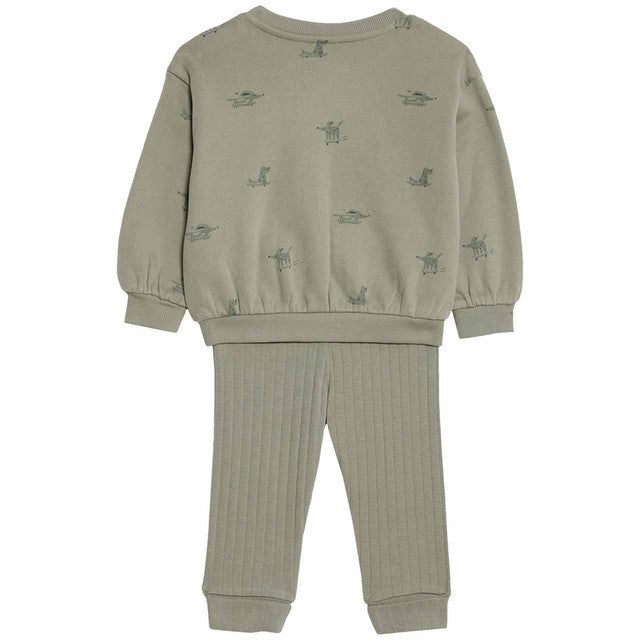 M&S khaki baby leggings outfit 3-6 months, imported from the UK
