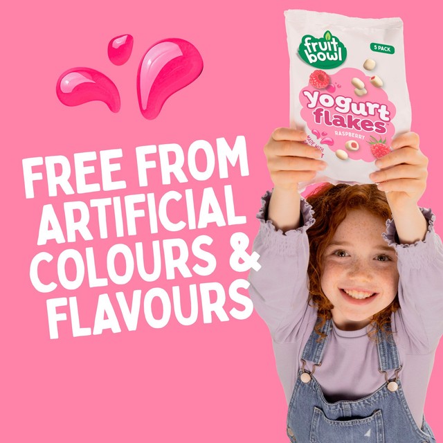 Fruit Bowl raspberry yogurt flakes 5 x 18g - British product