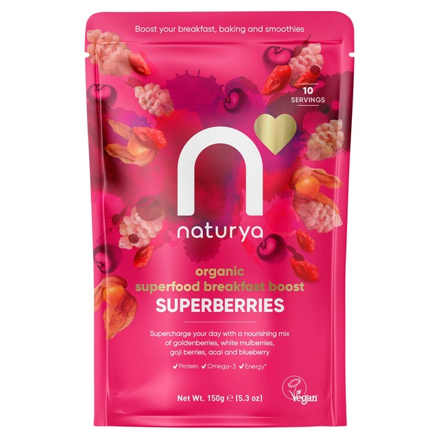Naturya Superberries breakfast mix 150g, imported from the UK