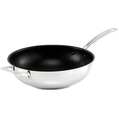 Wok M&S en acier inoxydable 30cm