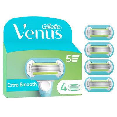 Gillette Venus Extra Smooth Barberbladpåfyllinger for kvinner, 4 stk