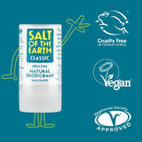 Salt of Earth Classic Natural Deodorant 90g (British brand)
