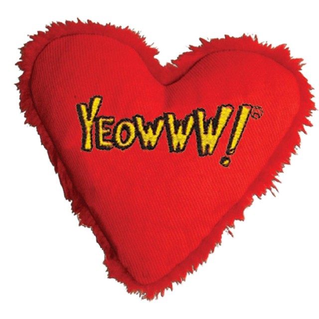 Yeowww Catnip Hearrrt Attack cat toy 4 length (British brand)
