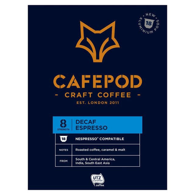 CafePod coffee pods Decaf Brunch Blend 18 pods, UK version