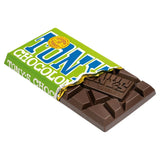 Tony's Chocolonely dark chocolate bar with almonds and sea salt 180g (British brand)