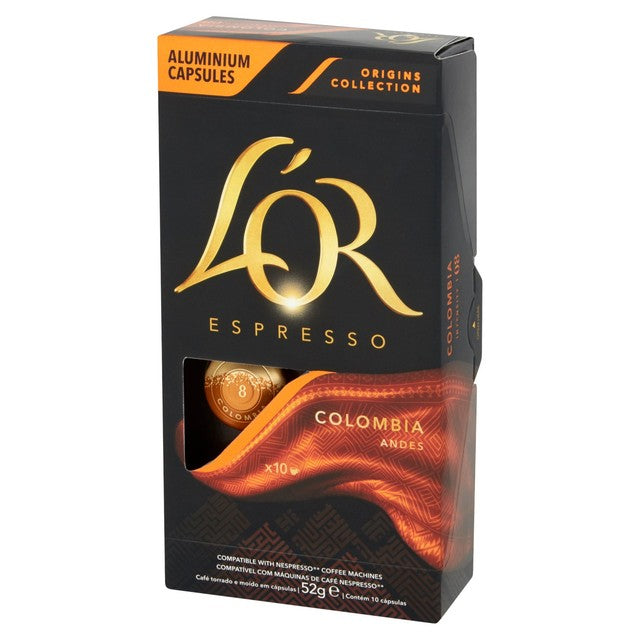 L'OR Colombia intensity 8 coffee pods x10, UK version