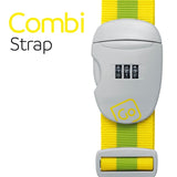 Go Travel yellow and green combi luggage strap, UK version