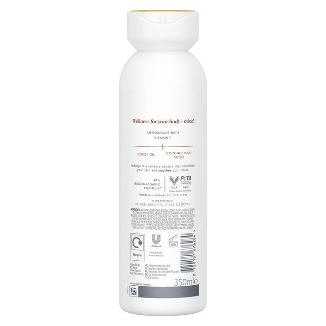 Dove Jojoba Oil and Coconut Milk body wash, UK version