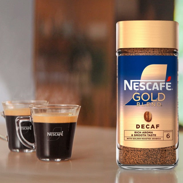Nescafe Gold Blend decaf coffee jar 190g, imported from the UK