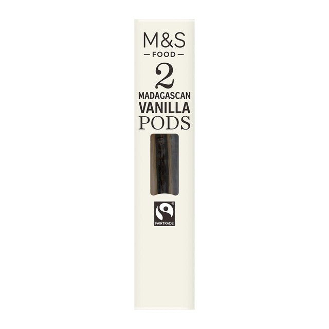 M&S Fairtrade Madagascan vanilla pods 2 pack, imported from the UK