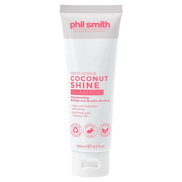 Phil Smith Coconut Shine shampoo 250ml, imported from the UK