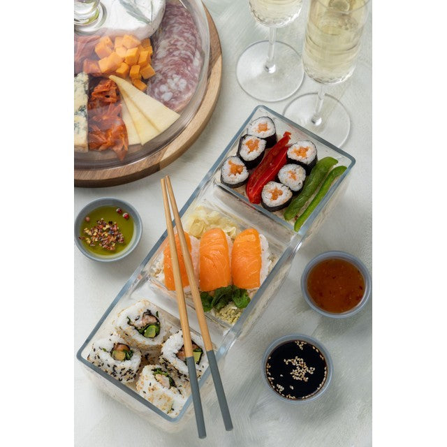 Rayware rectangular divided serving dish 31 x 12 x 9 cm, imported from the UK