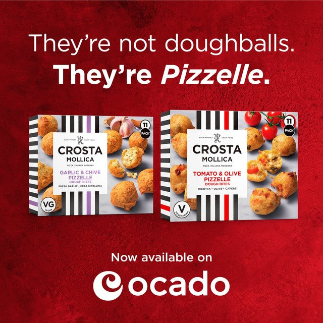 Crosta & Mollica tomato and olive pizzelle dough bites 180g - British product