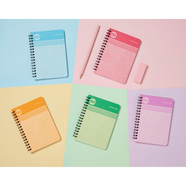 Nuco Cloud Pastel A5 Pink Wiro Notebook 110 pgs, imported from the UK