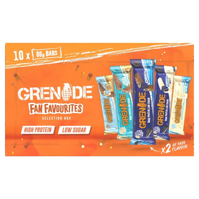 Grenade Fan Favourites protein bars selection 10x60g, UK version