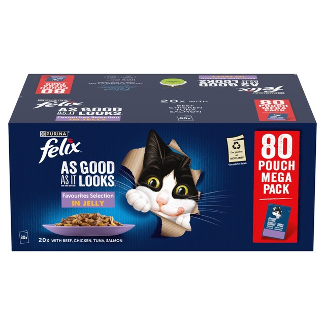 Felix Favourites Selection wet cat food pouches - British product