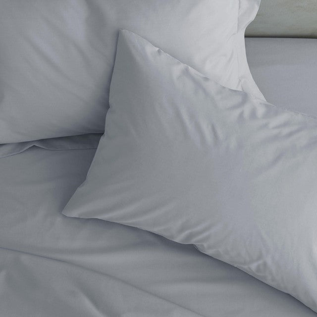 Catherine Lansfield percale pillowcase pair grey 50x75cm - British product
