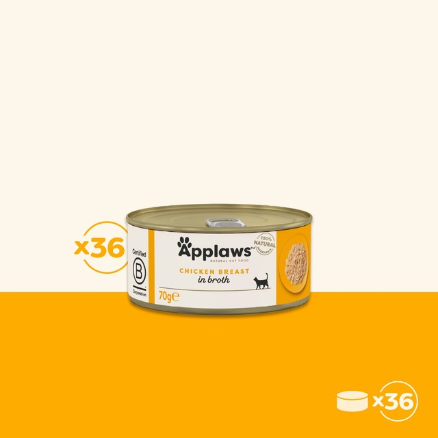 Applaws chicken breast cat food 36 x 70g tins - British product