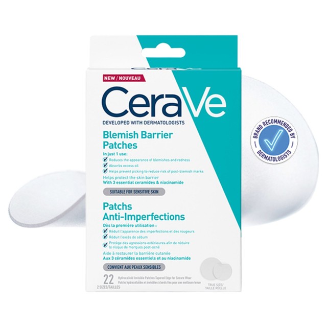 CeraVe Blemish Barrier Patches for blemishes and redness, imported from the UK