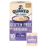 Quaker Gluten Free Original Porridge Sachets 10 sachets, imported from the UK