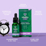 Vitality CBD Sleep Support Oil 1200mg Citrus Flavour 30ml (British brand)