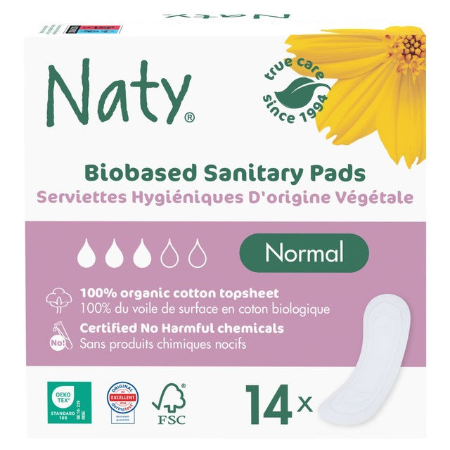 Naty sanitary pads regular, imported from the UK