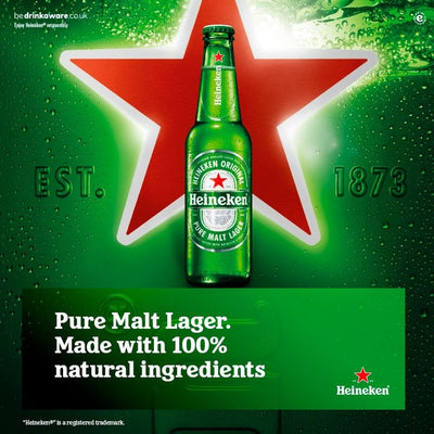 Bière Lager Heineken 4 x bouteilles de 330 ml