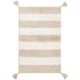 M&S pure cotton striped bath mat natural, imported from the UK