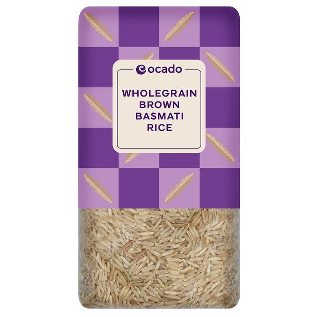 Ocado Wholegrain Brown Basmati Rice 1kg, imported from the UK