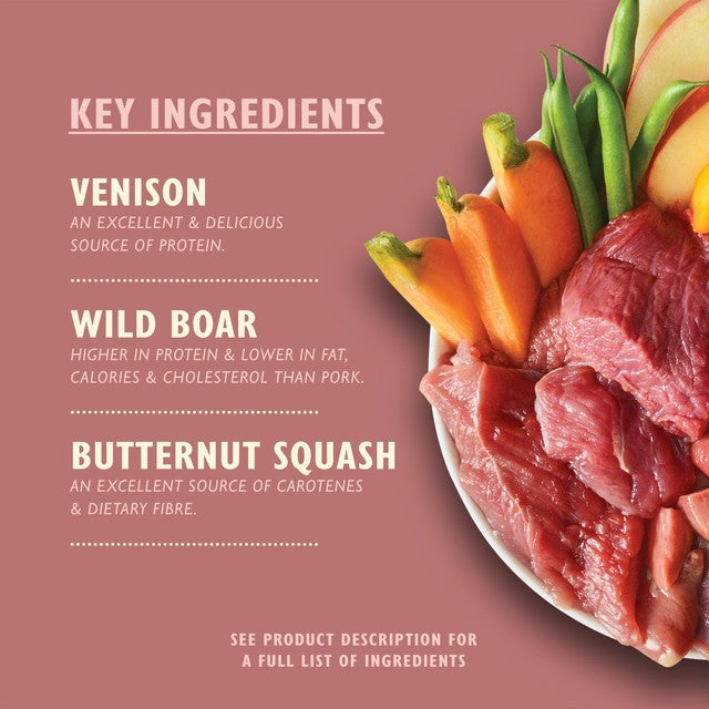 Lily's Kitchen venison and wild boar dog food terrine 400g, UK version