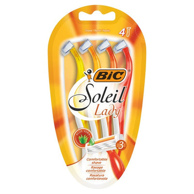 BIC Soleil Lady Engangskvinnerbarberhøvler med Aloe Vera 4-pakning