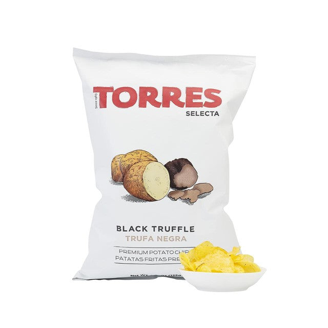 Torres black truffle potato crisps 125g - British product
